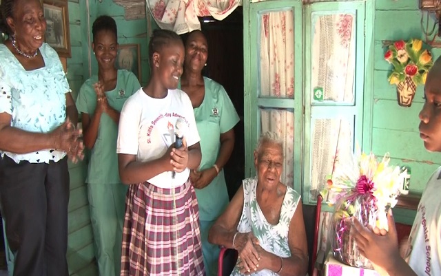 96 YEAR OLD CELEBRATES BIRTHDAY DURING MONTH OF OLDER PERSONS